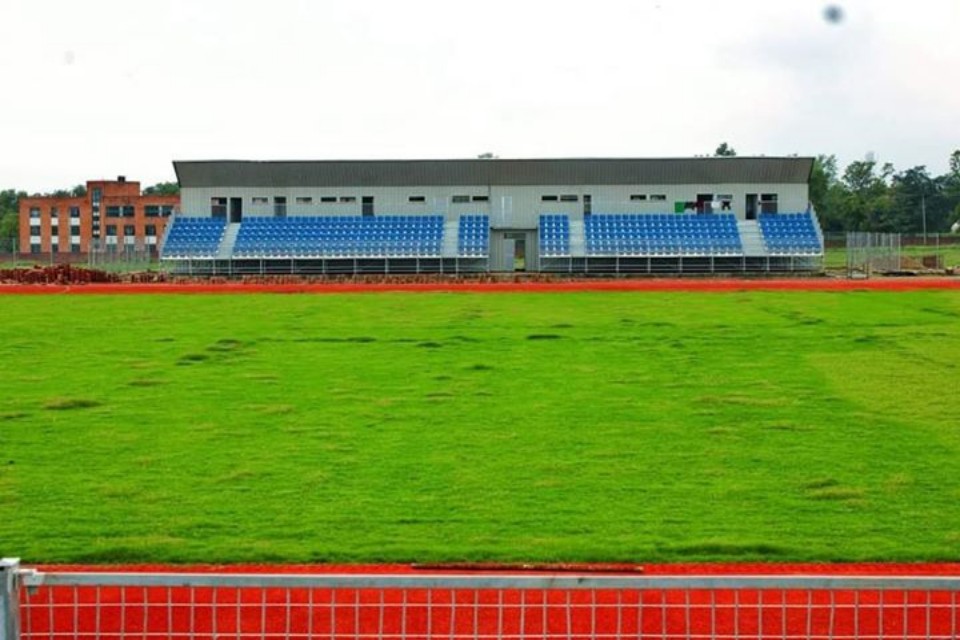 Dang: Fixing Grandstand Type Seats At Beljhundi Mini Stadium In Final Stage